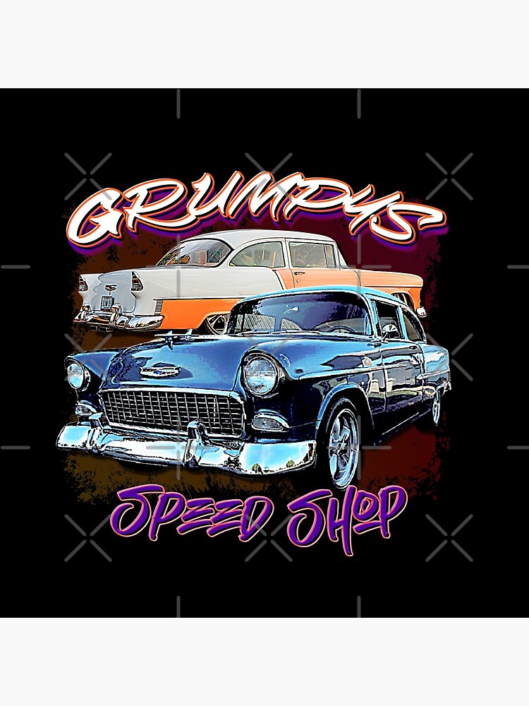 Grumpy 55 Chevy Classic Cars Speed Shop by BillAkridge