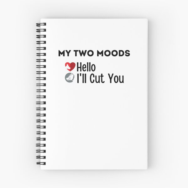 Item preview, My Two Moods Funny 1 hello 2 i'll cut you T Shirt Crazy Dog T-Shirts Womens  Novelty Humor Sarcastic Cool Graphic Hilarious puppy lover gift designed and sold by PIXEcompany.