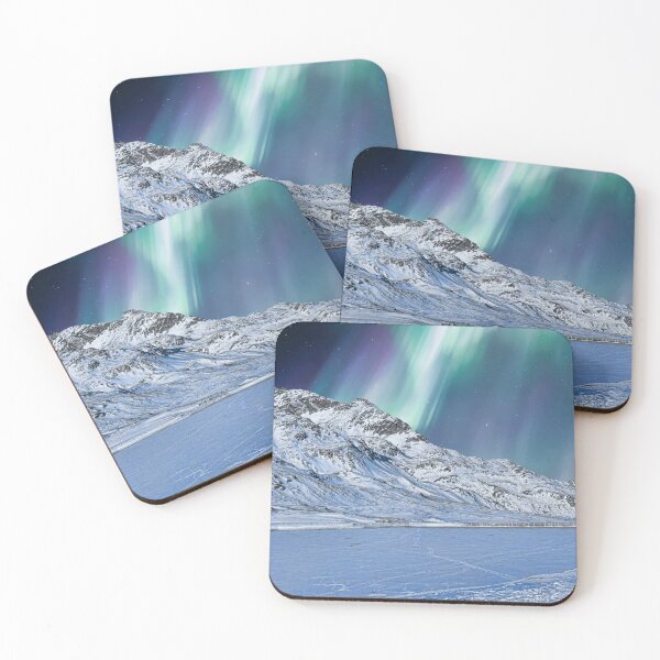 Item preview, beauty mountains full of snow with the northern lights designed and sold by ImRotem.