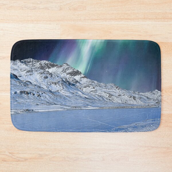 Item preview, beauty mountains full of snow with the northern lights designed and sold by ImRotem.