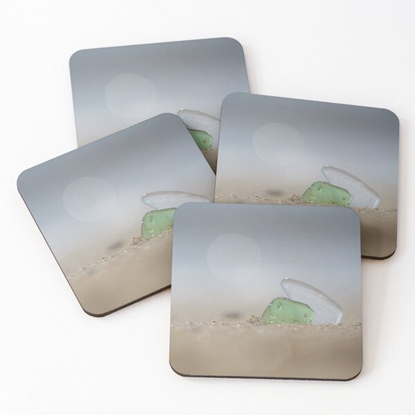 Item preview, Two Shards of Sea Glass Together in the Sand designed and sold by Nalinne Jones.