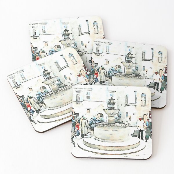 Item preview, Barbarano Romano: acrobats around the fountain designed and sold by Giuseppe Cocco.