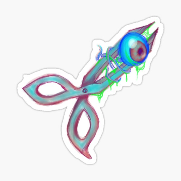 Seeing Scissors Sticker