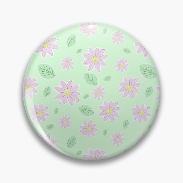 Item preview, Mint green daisies designed and sold by Kaleideoskop.