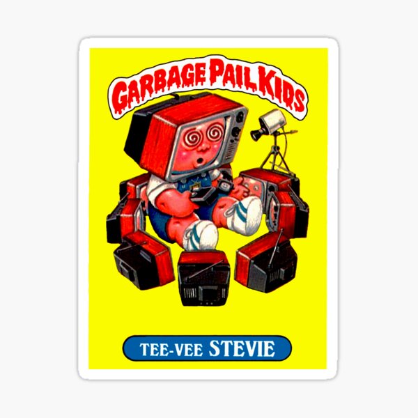 tee-vee stevie Garbage Pail Kids Sticker