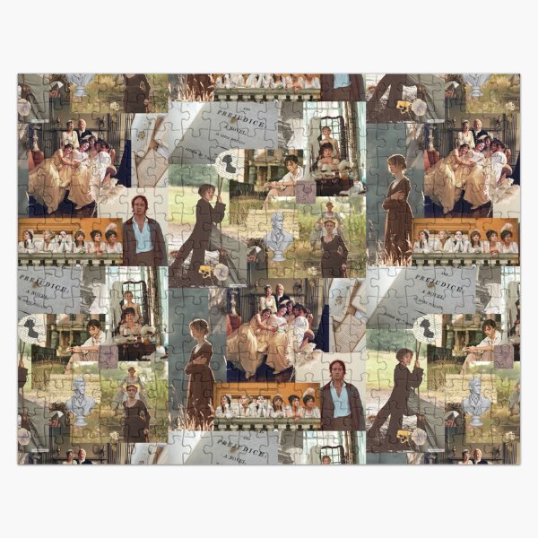 Vista previa del artículo con la obra «Collage de Orgullo y Prejuicio», diseñado y vendido por chrisevanswife.