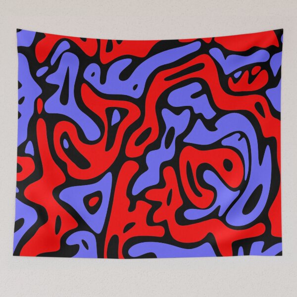 Item preview, Abstract | Black Blue and Red | Pop Art designed and sold by williamcuccio.