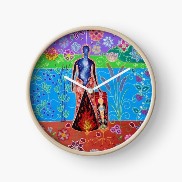 Vista previa del artículo con la obra «ᐃᐢᑫᐧᐤ (iskwêw / mujer)», diseñado y vendido por miyotehiskwew Karlee Fellner.