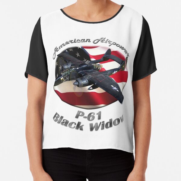 P-61 Black Widow American Airpower Chiffon Top