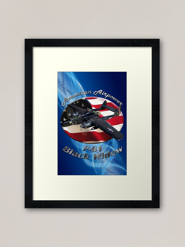 Alternate view of P-61 Black Widow American Airpower Framed Art Print