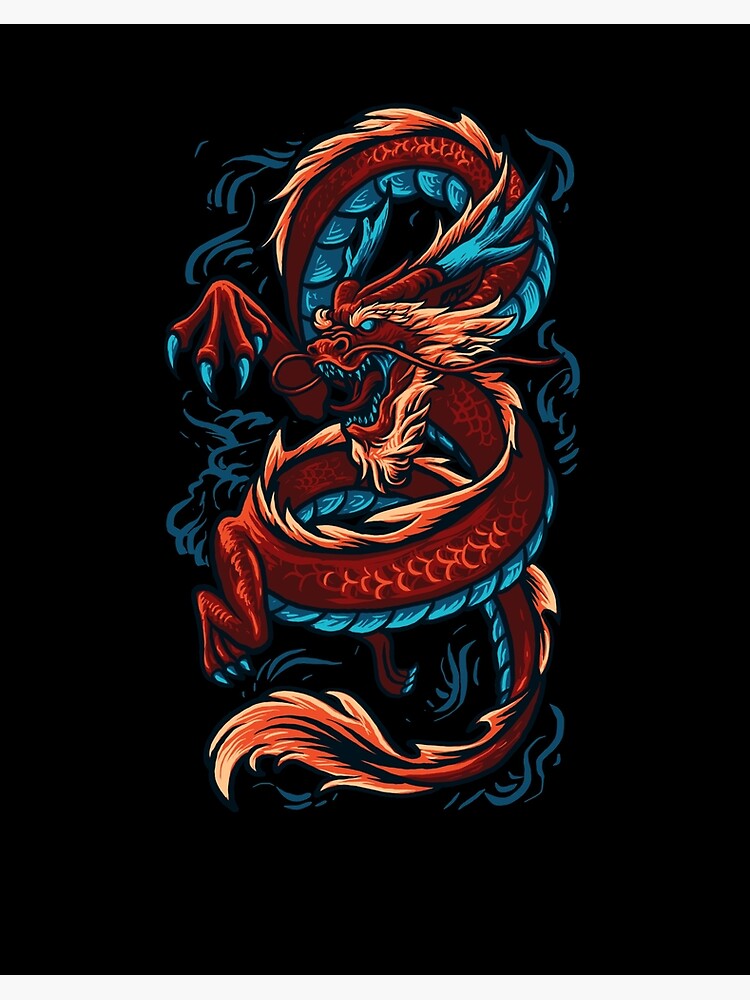 Chinese Dragon Tattoo Style - Chinese Dragon - Posters and Art Prints