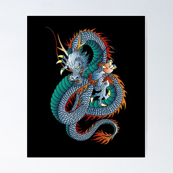 Esthétique japonaise Tatouage de dragon chinois' Tablier
