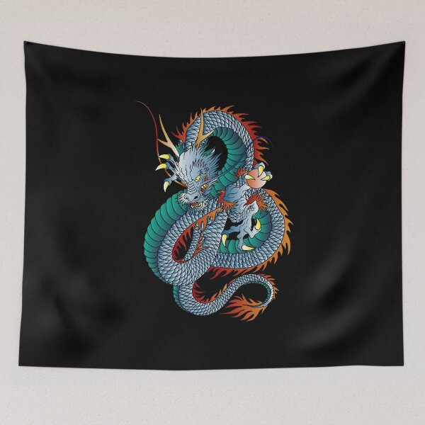 Item preview, Old Asian Dragon Graphic Chines Dragon Japanese Dragon Design Retro Japan Dragon Asian Dragon Style Dragon Tattoo Neon Dragon designed and sold by enjoytheshirt.