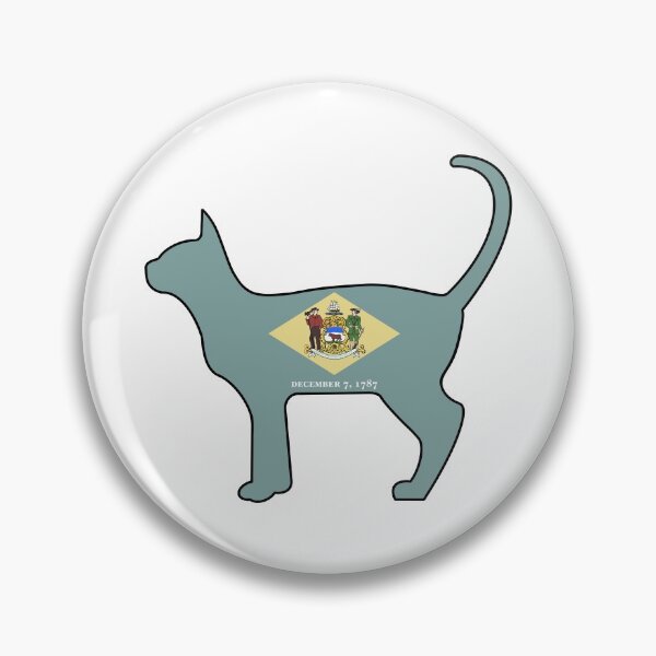 Item preview, State of Delaware Flag for Cat Lovers designed and sold by Gsallicat.