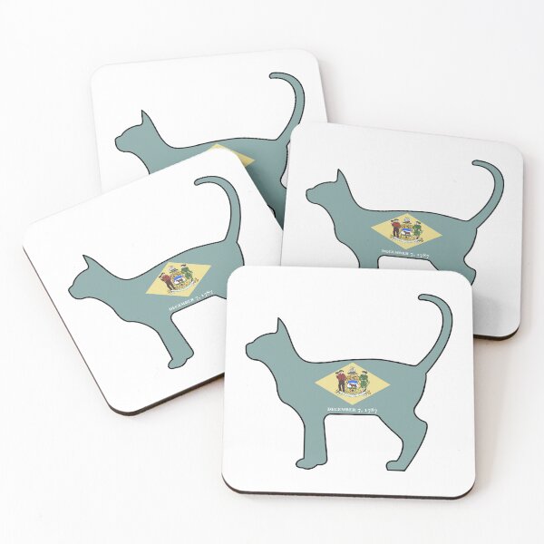 Item preview, State of Delaware Flag for Cat Lovers designed and sold by Gsallicat.
