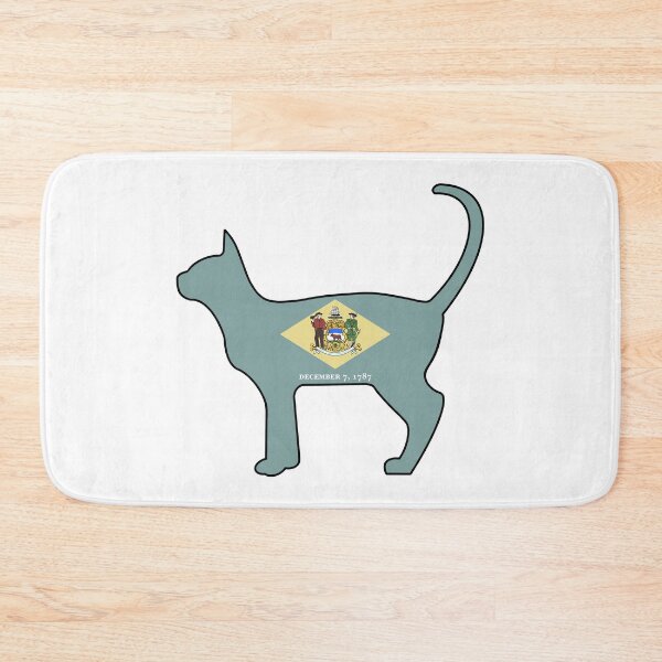 Item preview, State of Delaware Flag for Cat Lovers designed and sold by Gsallicat.