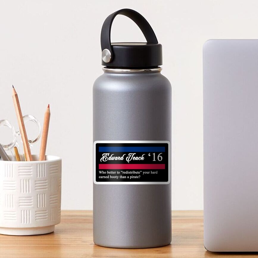 Edward Teach for President Stickers Sticker