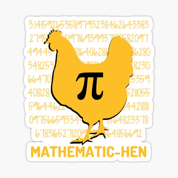Item preview, Hilarious Chicken Pi Day, Mathematician Chicken, Chicken Pot Pi designed and sold by Str8like dattshirts.
