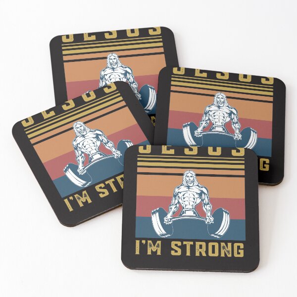 Item preview, Jesus I'm Strong Weightlifting designed and sold by The Masked Designer.