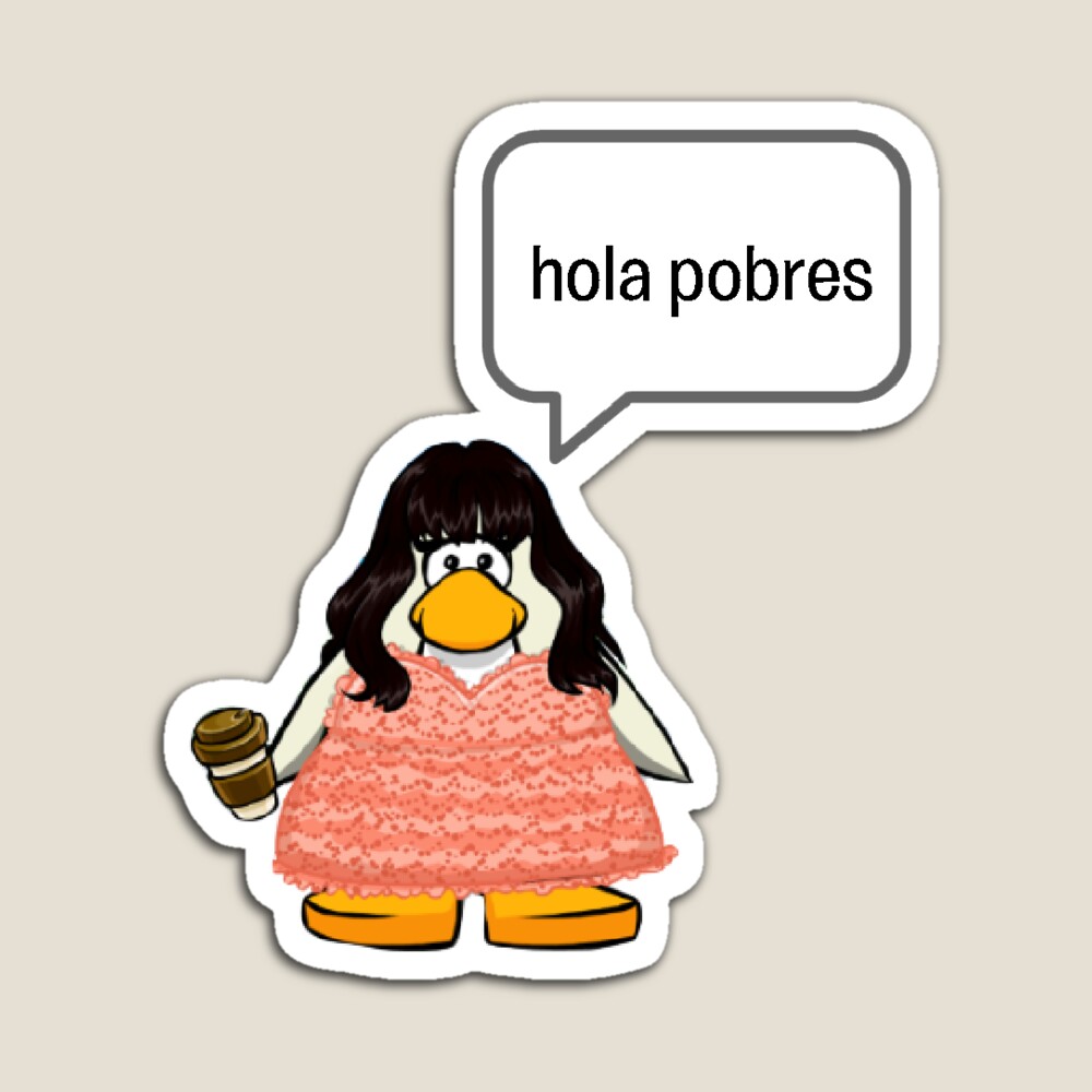 eat the rich - club penguin Sticker for Sale by charlottespice