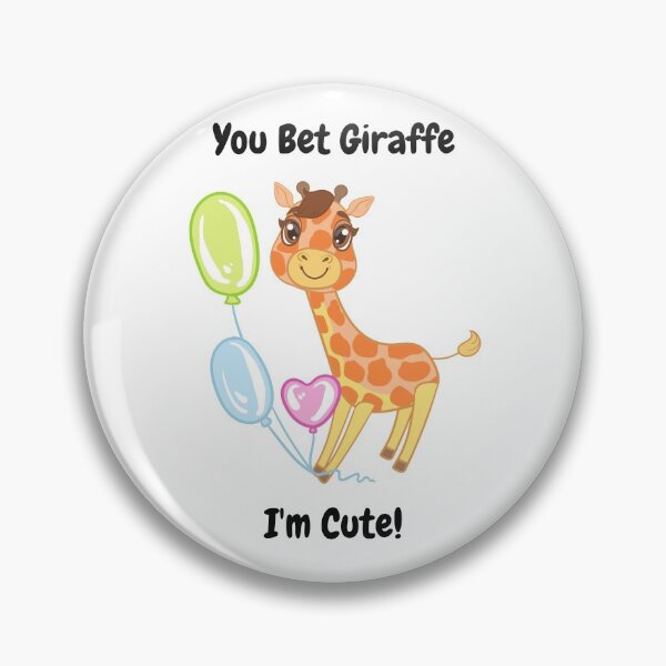 Item preview, You Bet Giraffe I'm Cute! Funny Baby Giraffe with colorful Balloons designed and sold by MamaSweetea.