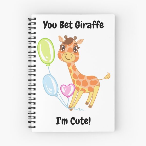 Item preview, You Bet Giraffe I'm Cute! Funny Baby Giraffe with colorful Balloons designed and sold by MamaSweetea.
