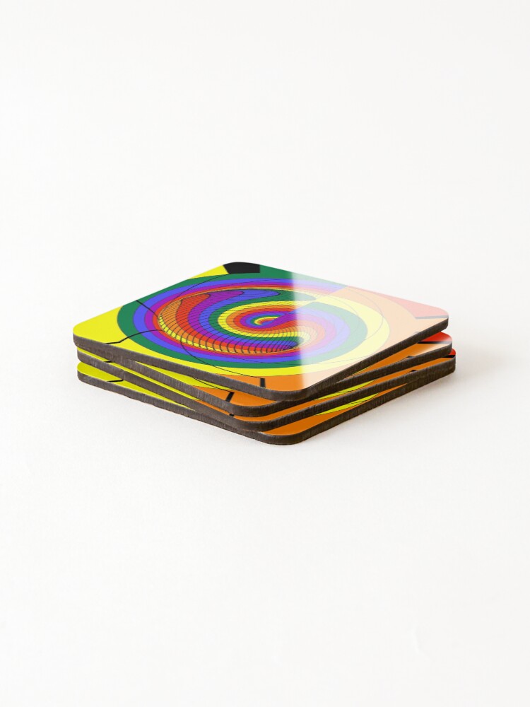 Thumbnail 4 of 5, Coasters (Set of 4), Rainbow Array 57 designed and sold by rainbowarray.