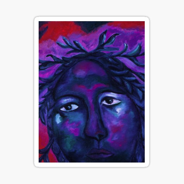 Mother Watching All - Crimson & Violet Compassion Sticker
