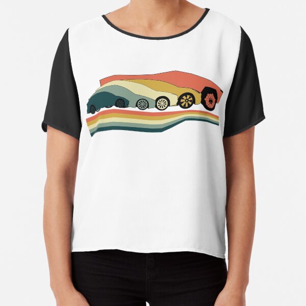 Retro Tesla Design Chiffon Top
