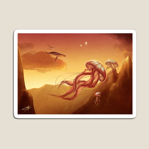 Flight of jellyfishes Magnet