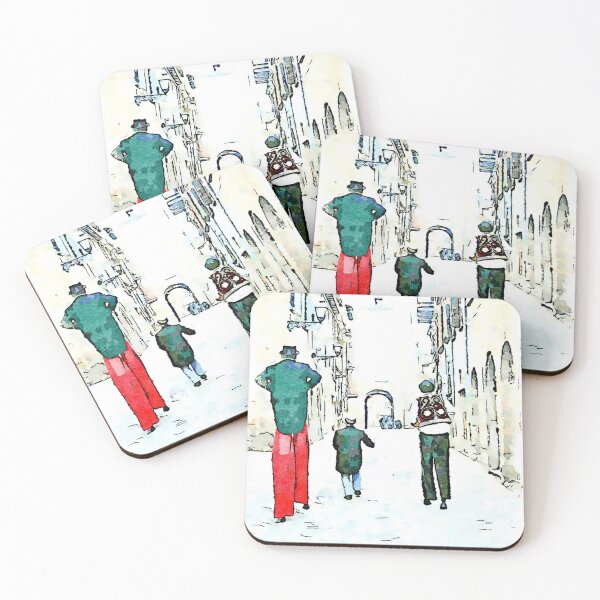 Item preview, Barbarano Romano: three acrobats in the street of the village designed and sold by Giuseppe Cocco.