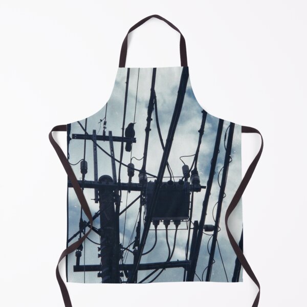 Item preview, Crow sitting on electric pole line designed and sold by Narumi Shibuya.