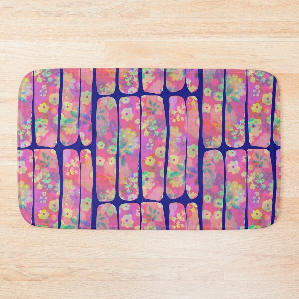 Item preview, Happy vibes-stripes bright flowers designed and sold by Kaleideoskop.