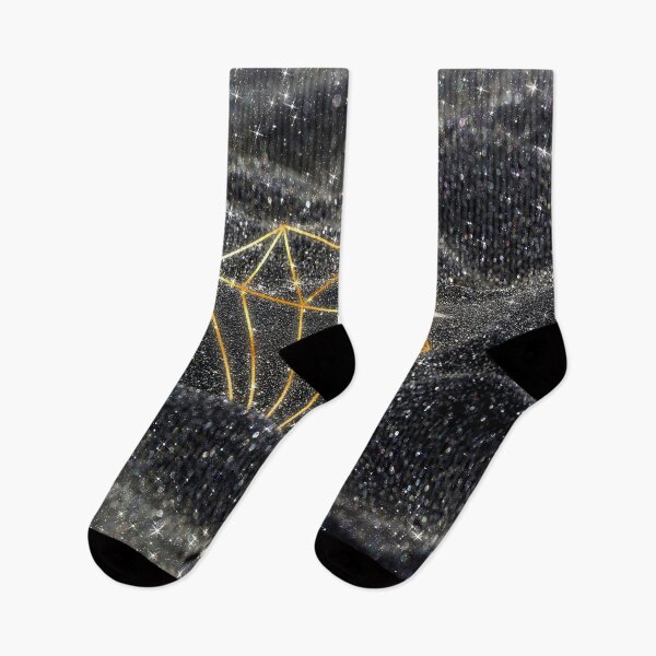 Item preview, Black Sand Glitter and Gold Diamond Shape Fashion designed and sold by Jolly-Yosei.