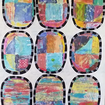 Artwork thumbnail, Painted Rocks by Carol James