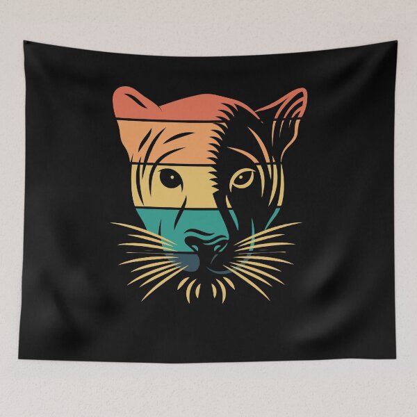 Item preview, Vintage Sunset Retro Cougar Head designed and sold by RedQuality.