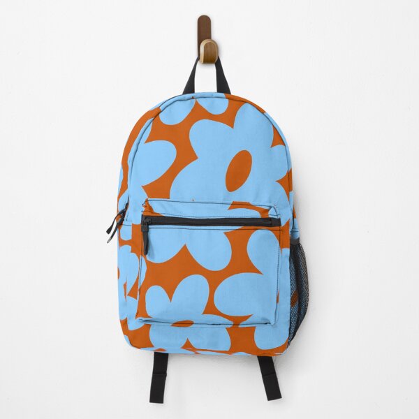 Item preview, Sunny Flower Power - Burnt Orange and Blue designed and sold by Home with Lola.