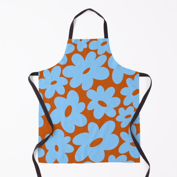Item preview, Sunny Flower Power - Burnt Orange and Blue designed and sold by Home with Lola.