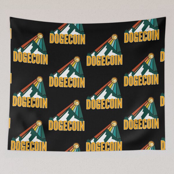Item preview, Dogecoin DOGE Crypto Mountain Sun Rays designed and sold by Bitcoin-Fashion.