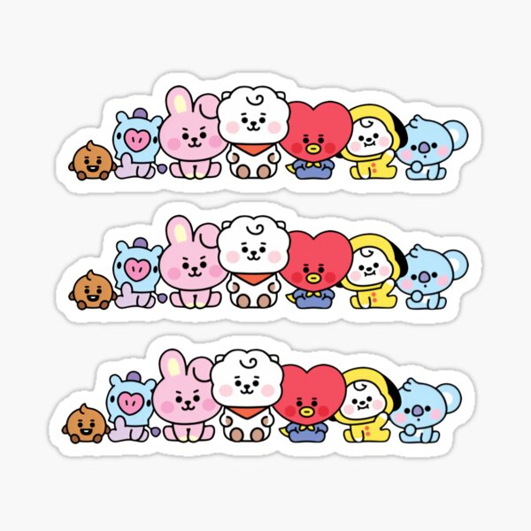 BT21 Baby Group Set Pegatina