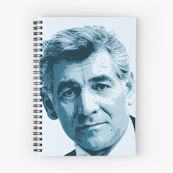 Artikelvorschau, Leonard Bernstein Cerulean Blue Portrait entworfen und verkauft von zavadadesigns.