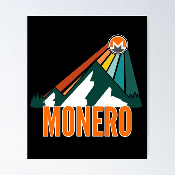 Item preview, Monero Crypto Mountain Sun Rays designed and sold by Bitcoin-Fashion.