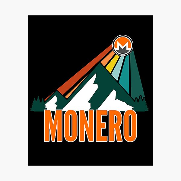 Item preview, Monero Crypto Mountain Sun Rays designed and sold by Bitcoin-Fashion.