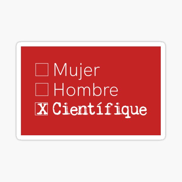 Soy científique (white ink) Sticker