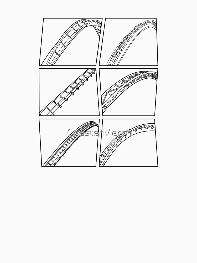 Rollercoaster Track Design - Black by CoasterMerch