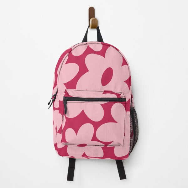 Item preview, Sunny Flower Power - light pink and medium red designed and sold by Home with Lola.