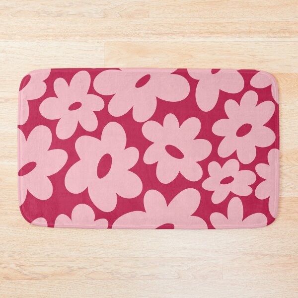 Item preview, Sunny Flower Power - light pink and medium red designed and sold by Home with Lola.