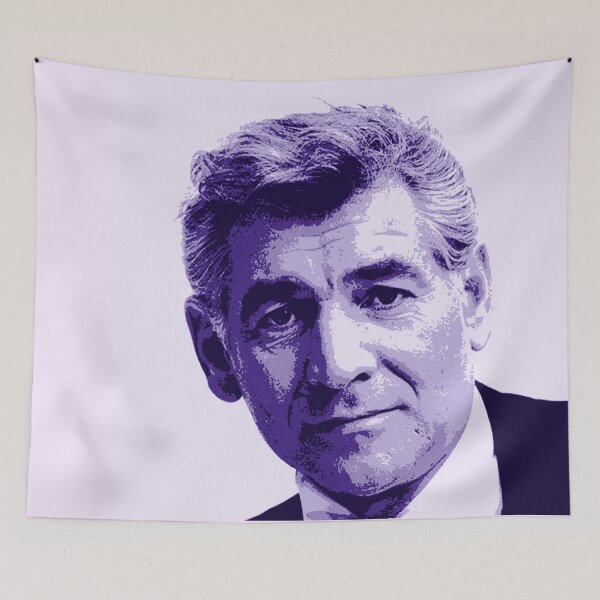 Item preview, Leonard Bernstein Purple Portrait designed and sold by zavadadesigns.