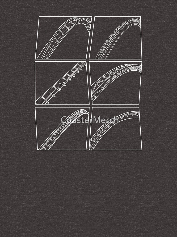 Thumbnail 7 of 7, Essential T-Shirt, Rollercoaster Track Design - White designed and sold by CoasterMerch.