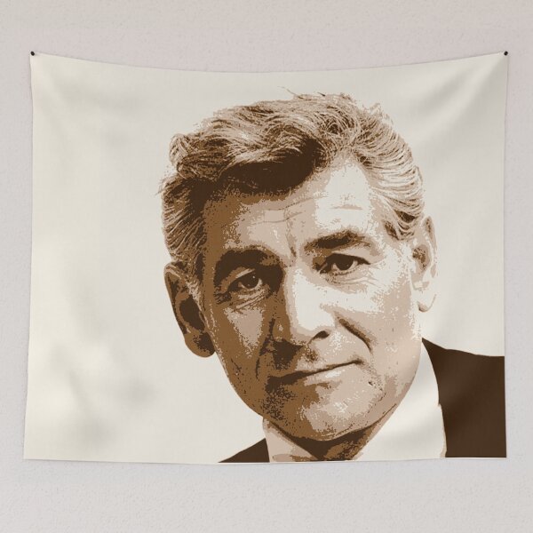 Item preview, Leonard Bernstein Sepia Portrait designed and sold by zavadadesigns.
